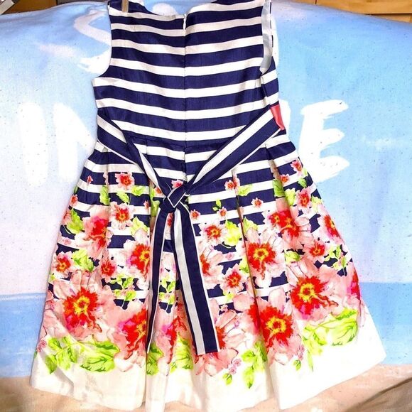 NWOT Girls Size 6 Bonnie Jean Sleeveless Floral Dress - Picture 5 of 9